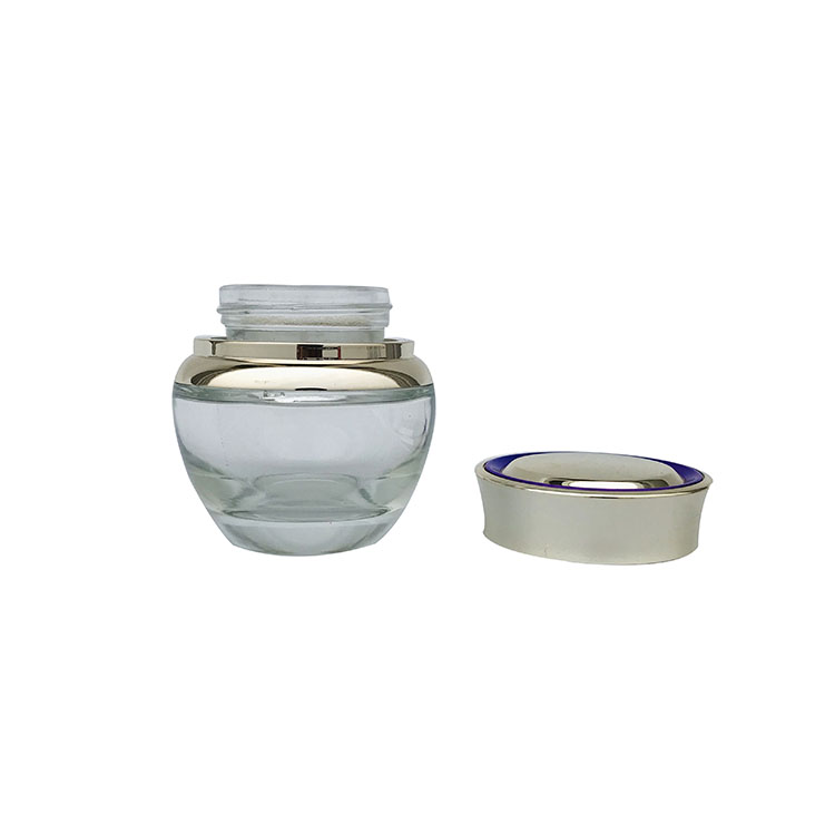 50g glass face cream jar with uv cap