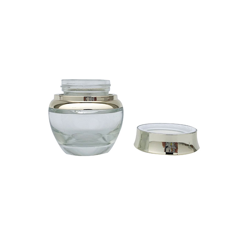 50g glass face cream jar with uv cap