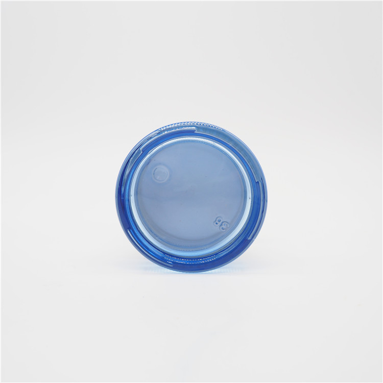 50g glass high grade traveling blue colored luxury cosmetic round cream and lotion jar