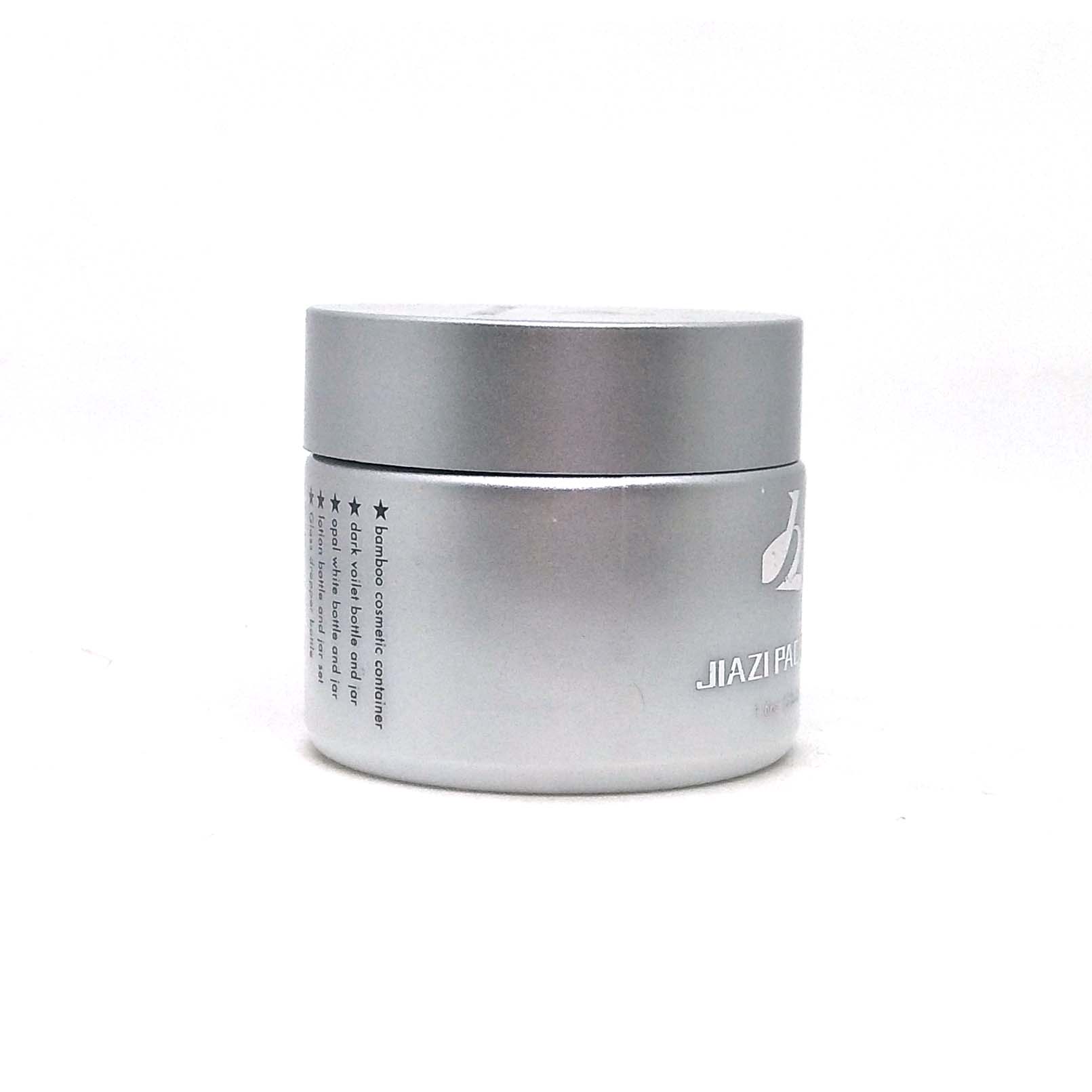 50g gold silver Ceramic Cream Opal Glass Cosmetic Jars logo cosmetic jar with plastic Lid