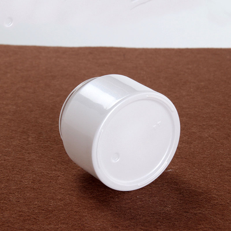 50g high-grade pearl white glass cream jar cosmetic mask eye cream packaging container with plastic wood grain lid