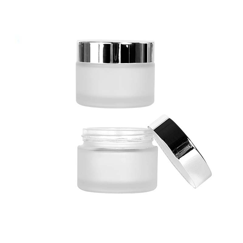 50g high quality Customized frosted cosmetic glass jar factory