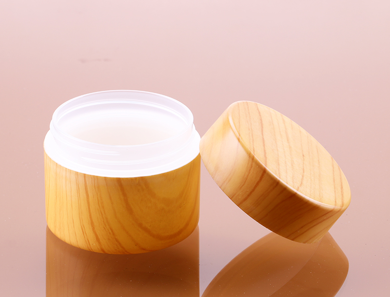 50g high quality cosmetic bamboo cream jar for skin care small round plastic pot for color gel