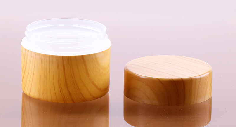 50g high quality cosmetic bamboo cream jar for skin care small round plastic pot for color gel