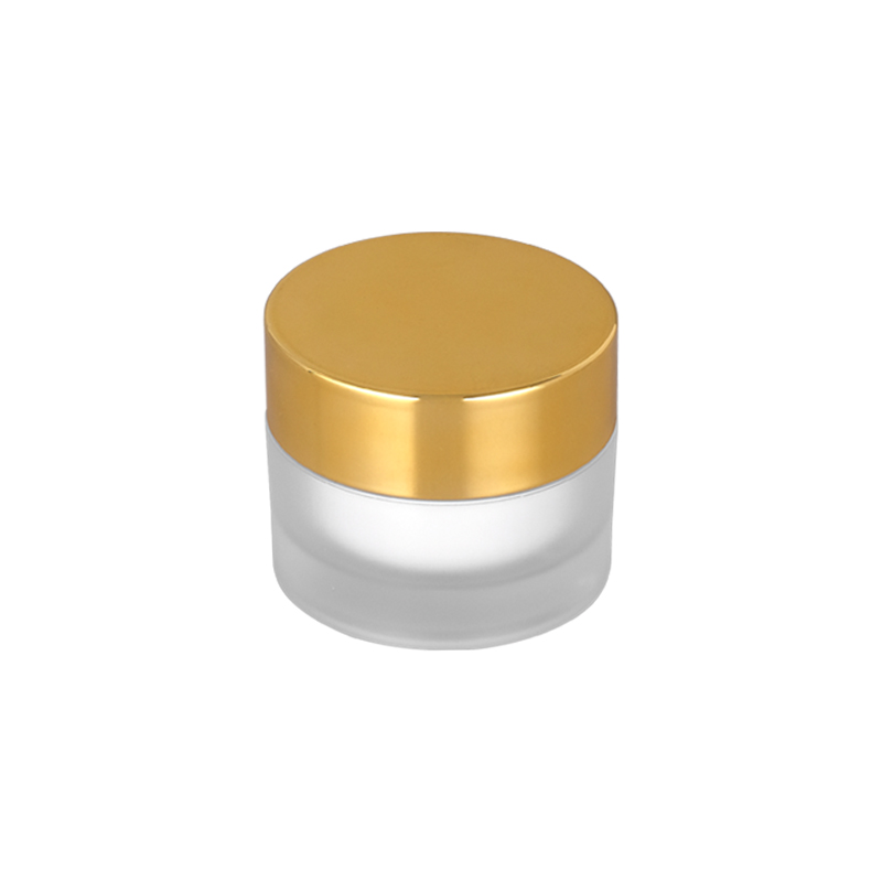 50g in stock ready to ship gold cap plastic cosmetic container empty cream jar for skin care packaging