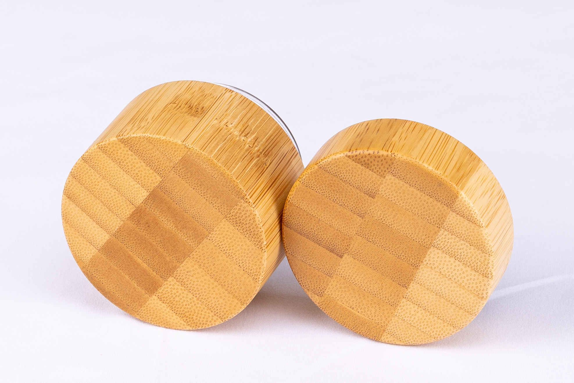 50g in stock skin care packaging glass inner bamboo cream jar