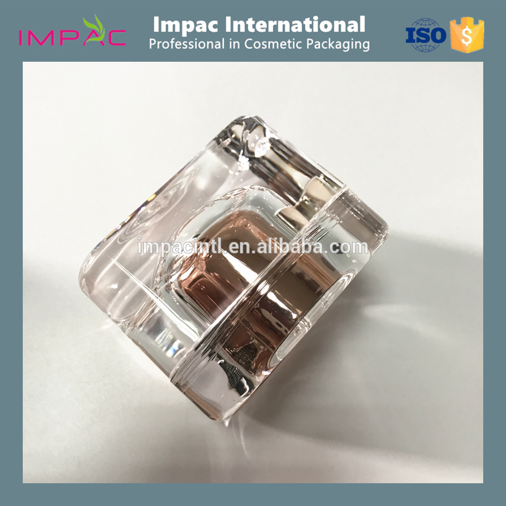 50g luxury fancy face cream square acrylic cosmetic jars