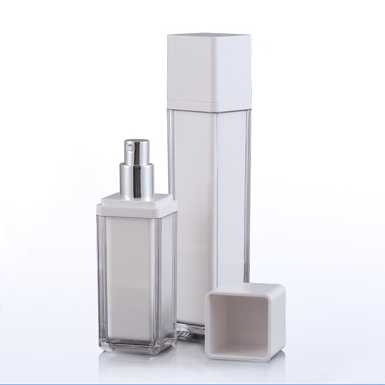 50g luxury square white plastic acrylic skin care cosmetic cream jar container