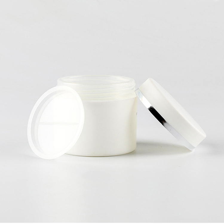 50g luxury white PP frosted cream jar cosmetic