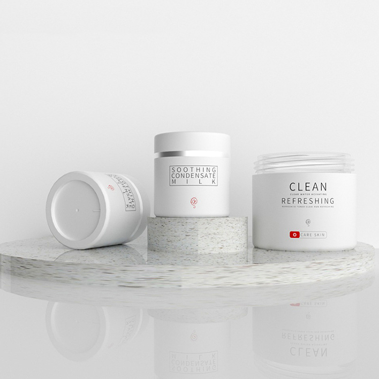 50g luxury white PP frosted cream jar cosmetic