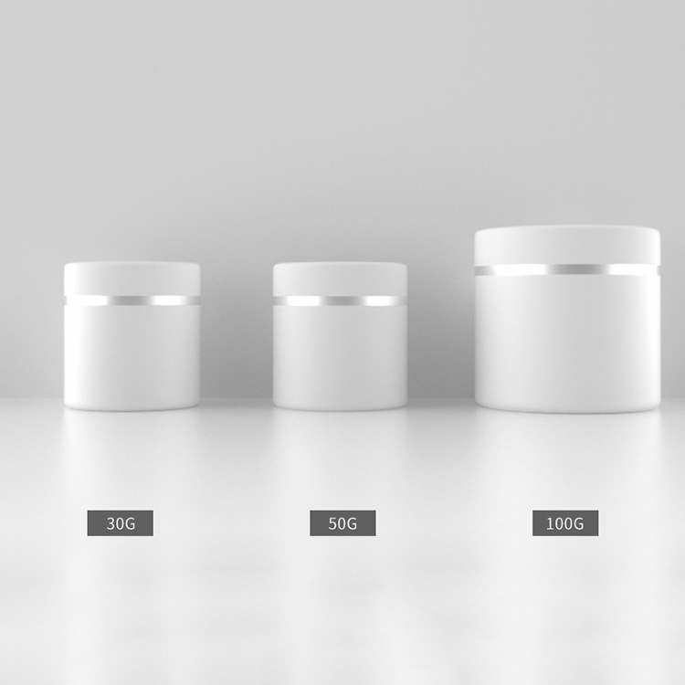 50g luxury white PP frosted cream jar cosmetic