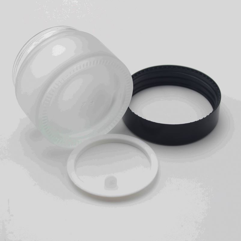 50g matte glass jar/60ml body cream jar/ 2 oz cosmetic glass container with black lid MGJ-631Y