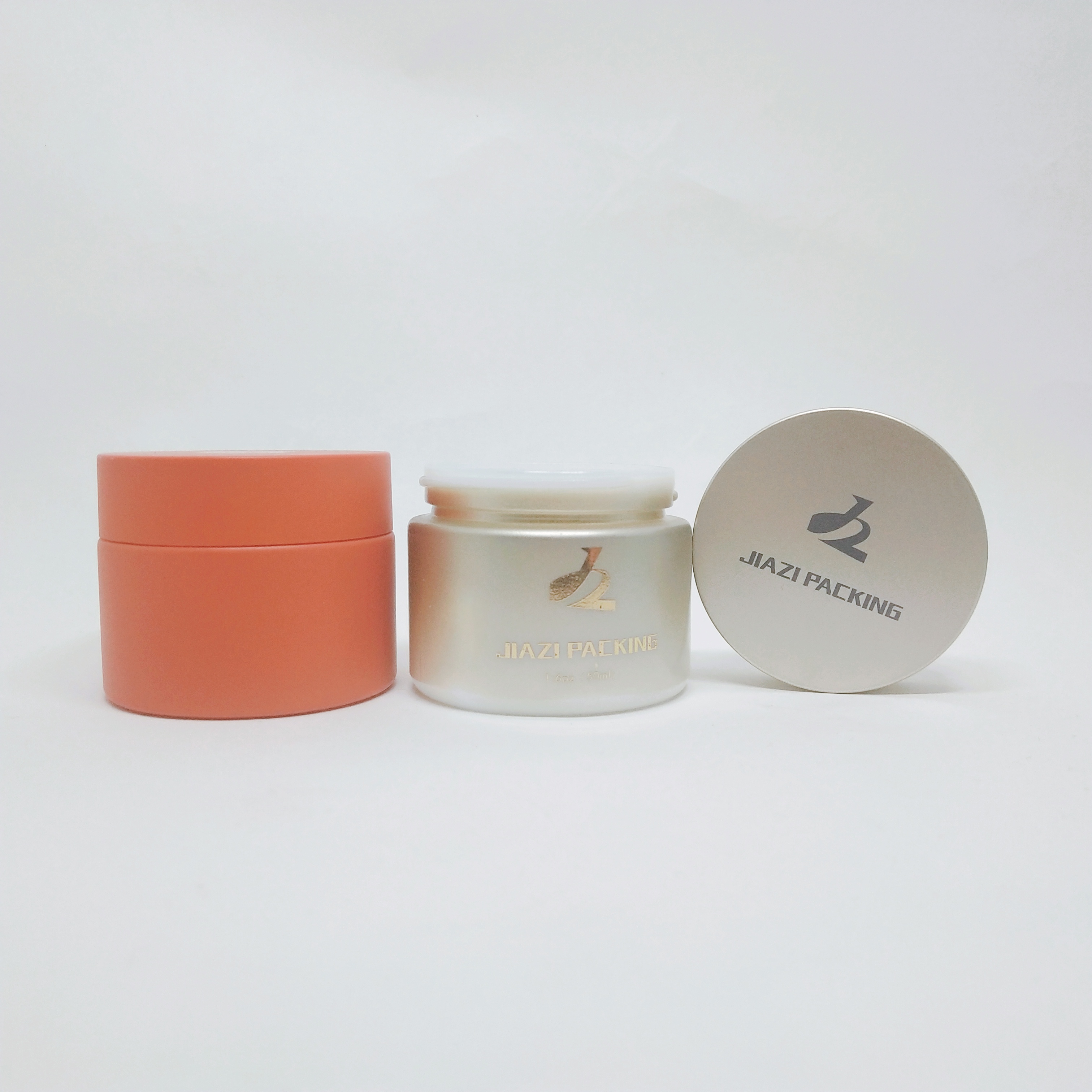 50g matte pink cosmetic packaging ceramic cream jar