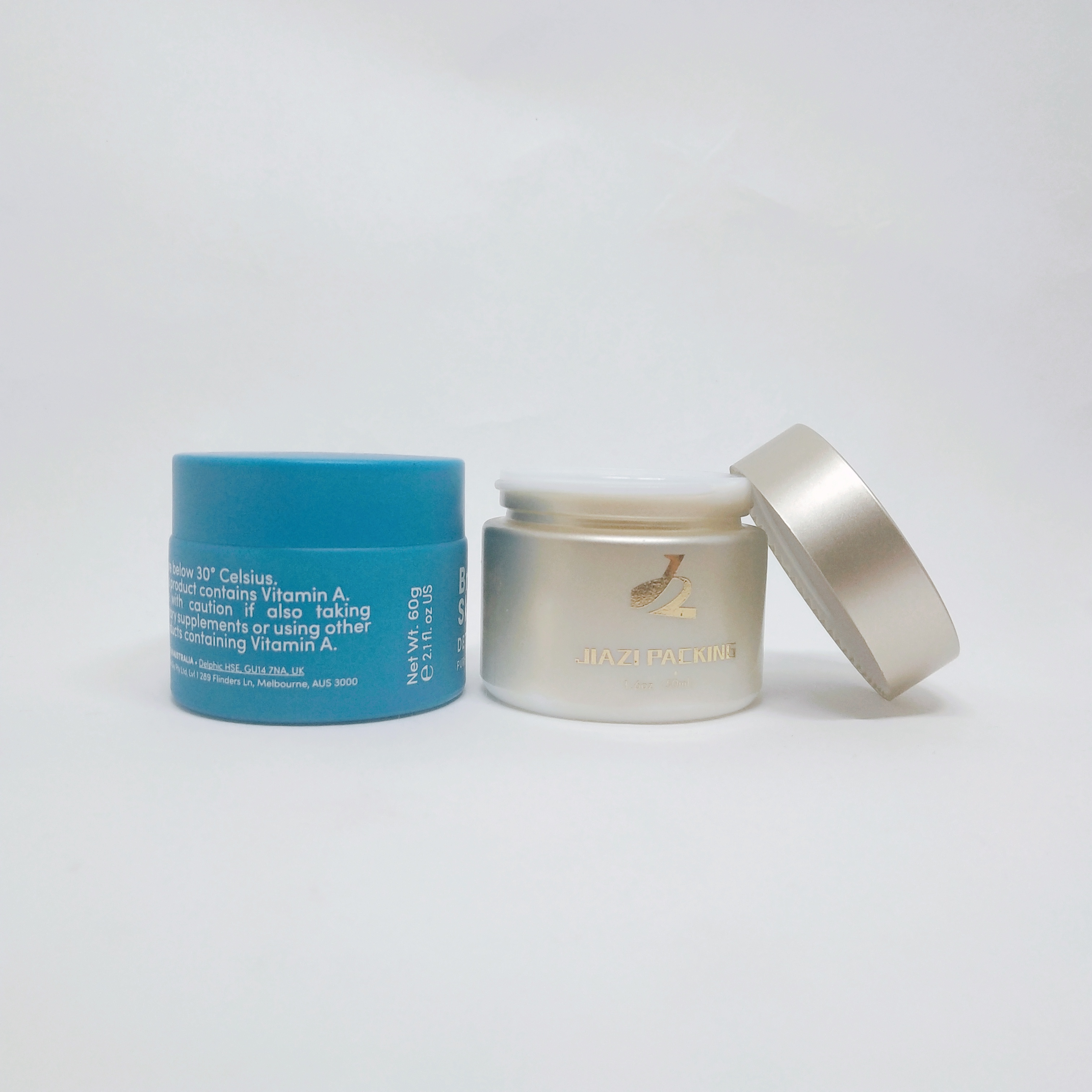 50g matte pink cosmetic packaging ceramic cream jar