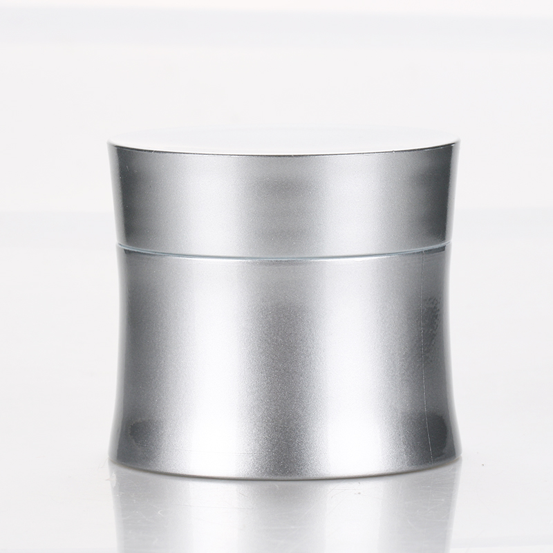 50g new design silver custom plastic cosmetic empty containers skin care cream polish jar in stock