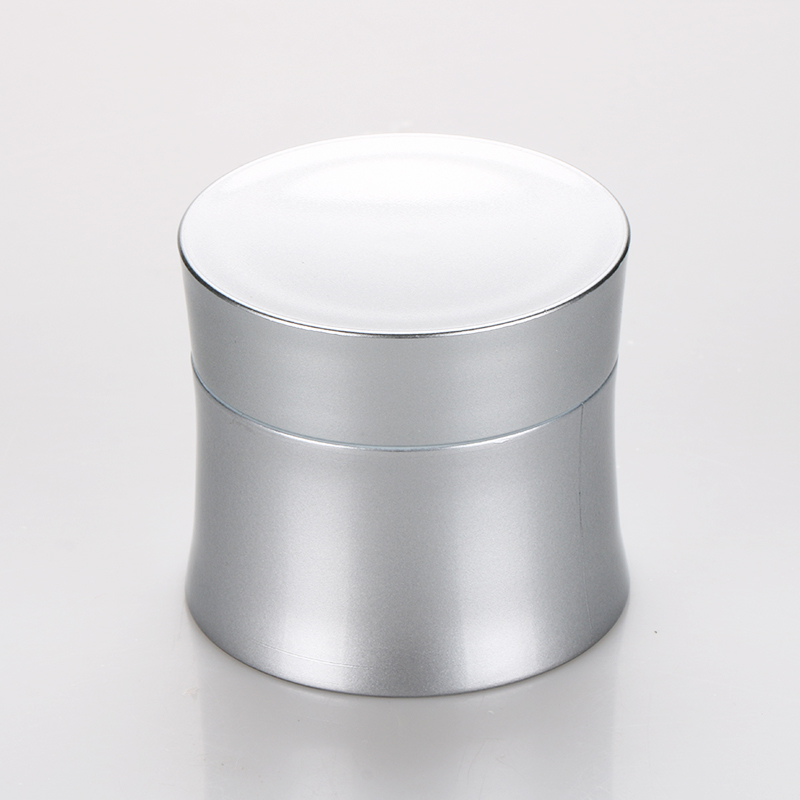 50g new design silver custom plastic cosmetic empty containers skin care cream polish jar in stock