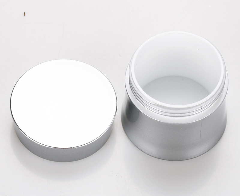 50g new design silver custom plastic cosmetic empty containers skin care cream polish jar in stock
