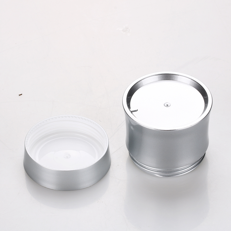 50g new design silver custom plastic cosmetic empty containers skin care cream polish jar in stock