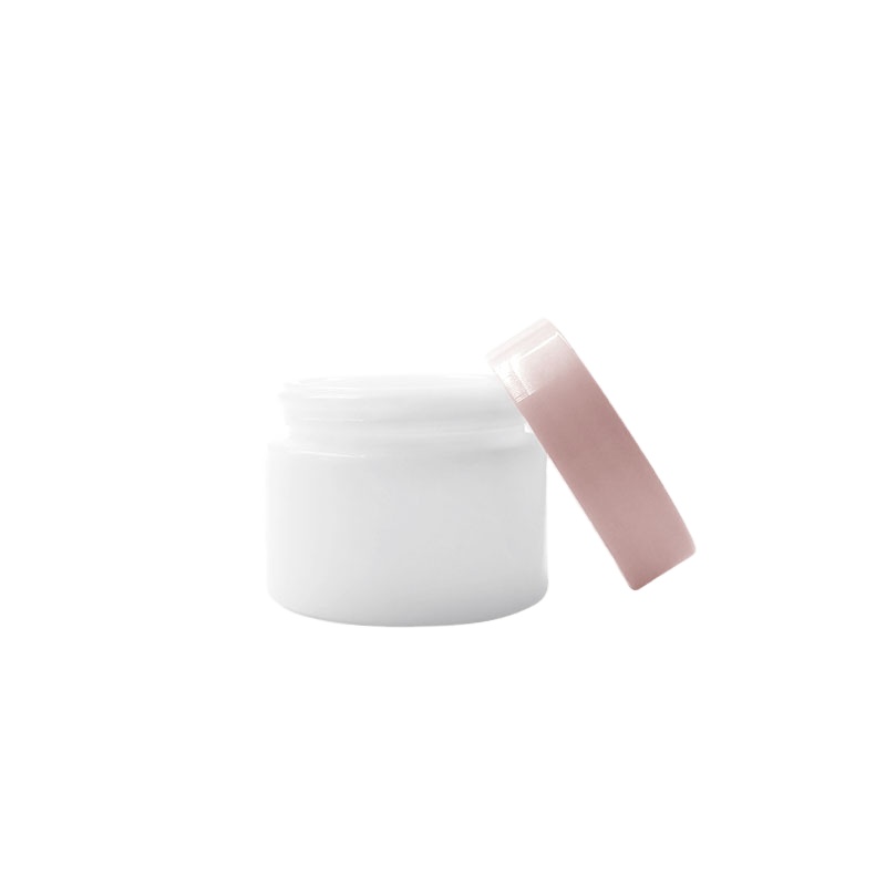 50g opal white glass cosmetic cream jar ceramic jar with lids