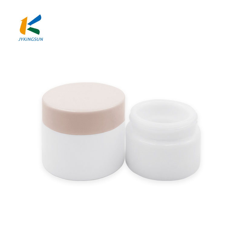 50g opal white glass cosmetic cream jar ceramic jar with lids