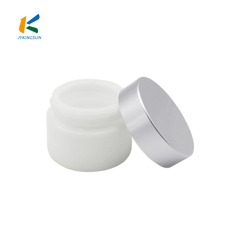 50g opal white glass cosmetic cream jar ceramic jar with lids