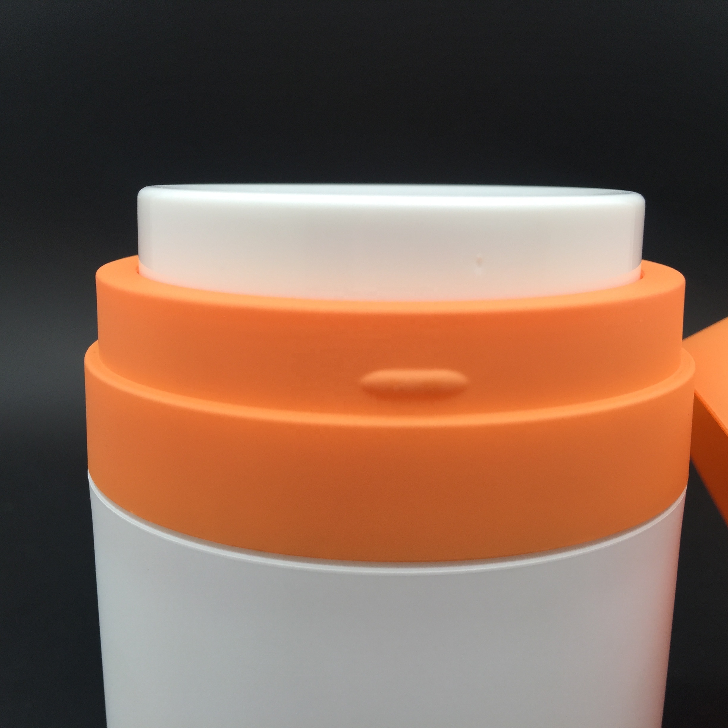 50g orange and white special custom color airless cream pump jar for baby skincare