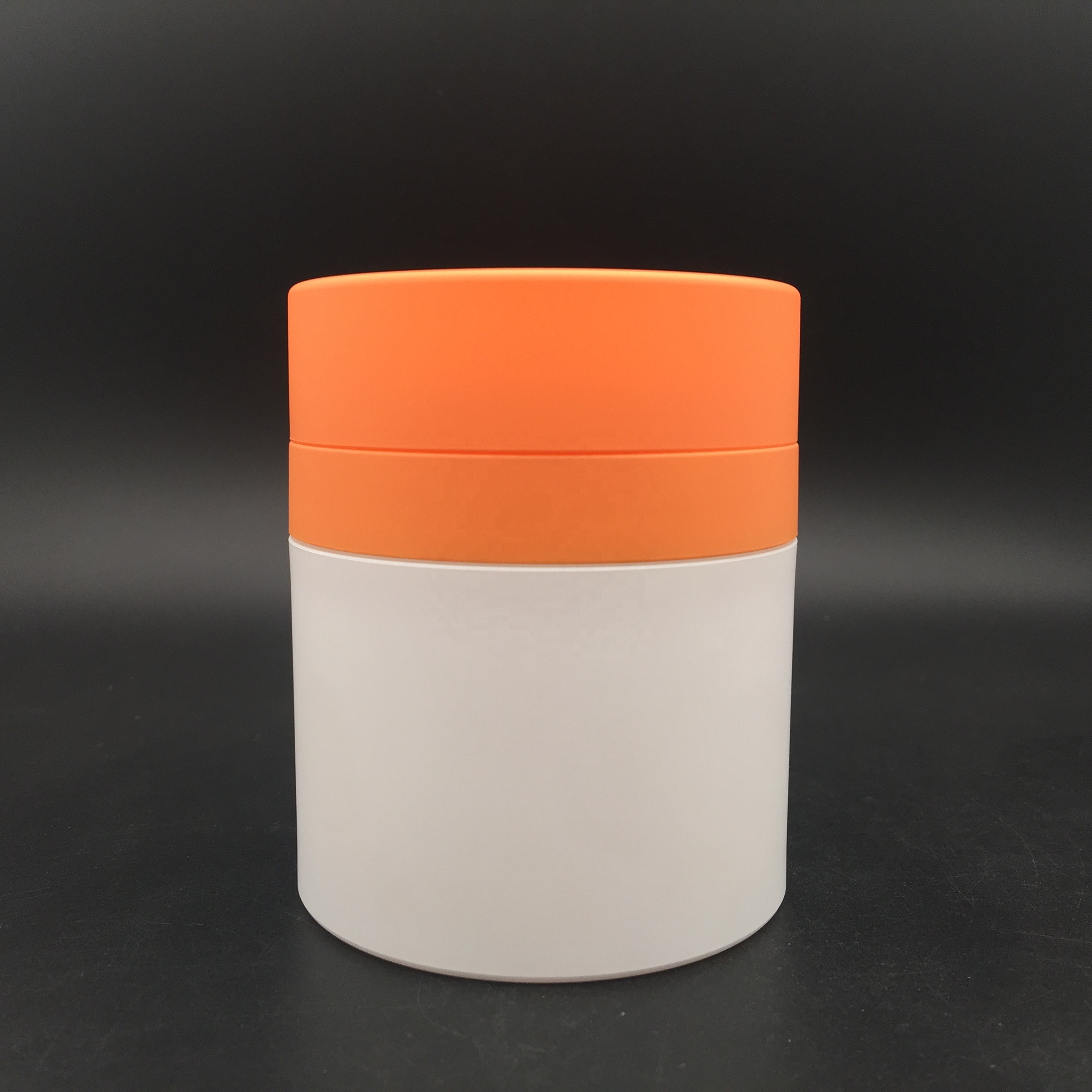 50g orange and white special custom color airless cream pump jar for baby skincare