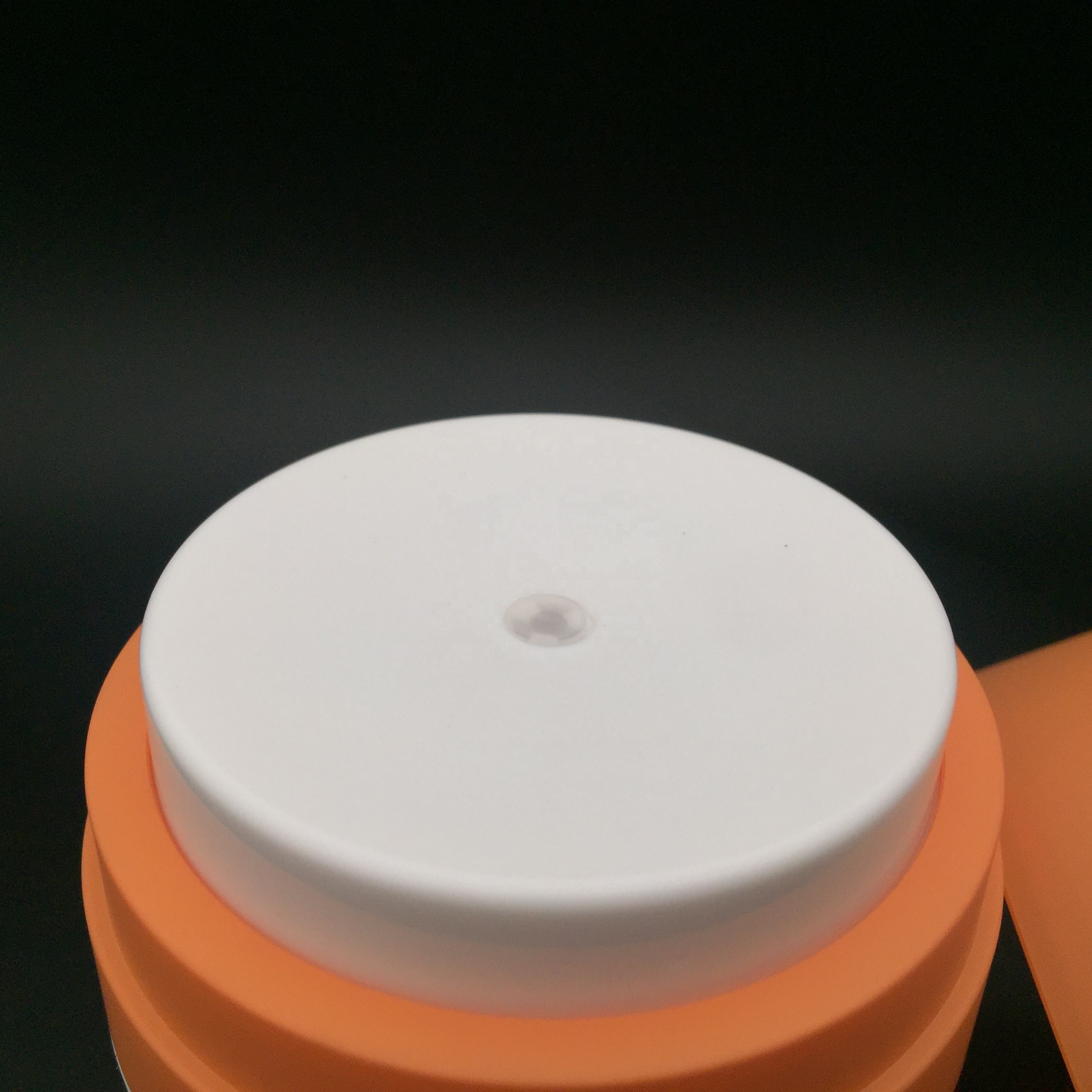 50g orange and white special custom color airless cream pump jar for baby skincare