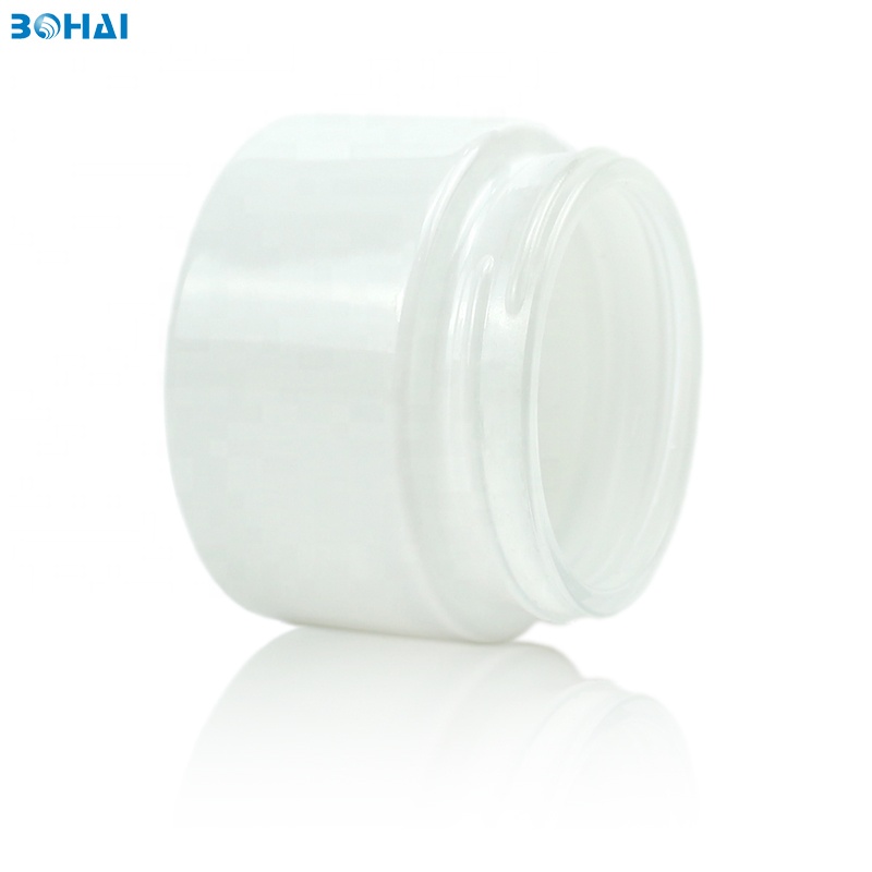 50g pearl white glass jar face cream with yellow cap