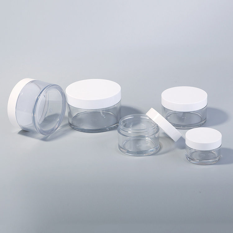 50g  plastic cosmetic empty PET cream jar with lid