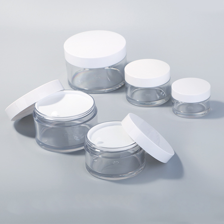 50g plastic cosmetic empty PET cream jar with lid