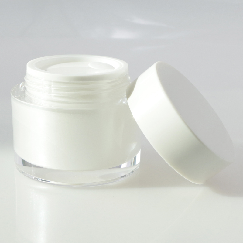 50g plastic empty packaging matte white cosmetic jar face cream container