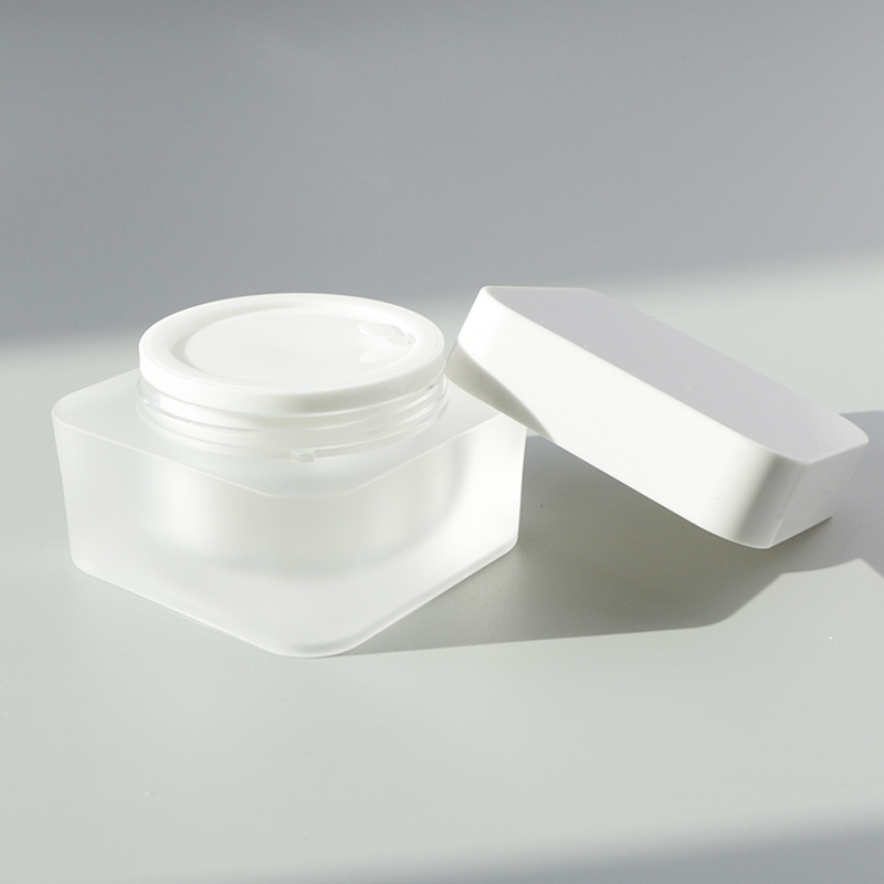 50g plastic empty packaging matte white cosmetic jar face cream container