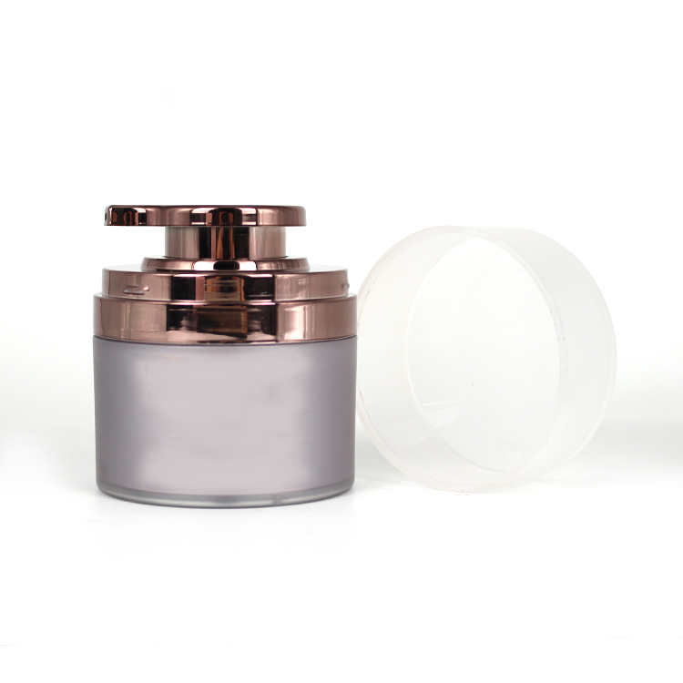 50g plastic frosted airless beauty cream jar cosmetic