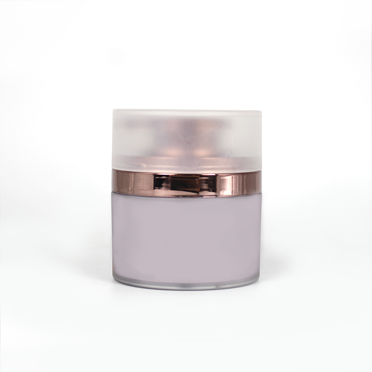 50g plastic frosted airless beauty cream jar cosmetic