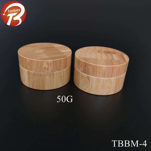 50g plastic jar with bamboo lid