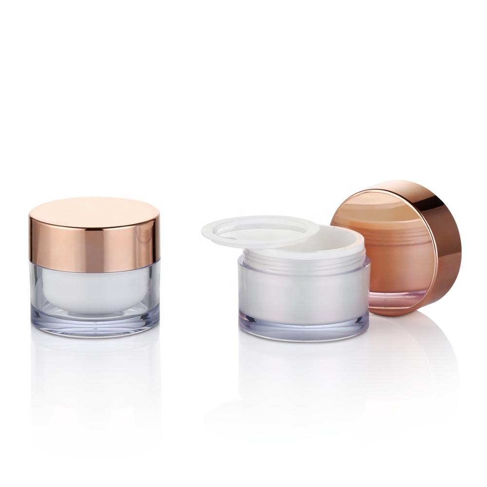 50g plastic round empty cosmetic container face cream empty jar with gold lid