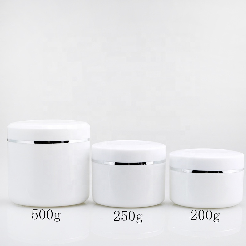 50g silver line custom plastic pp cream jar cosmetic empty container 300g 500g