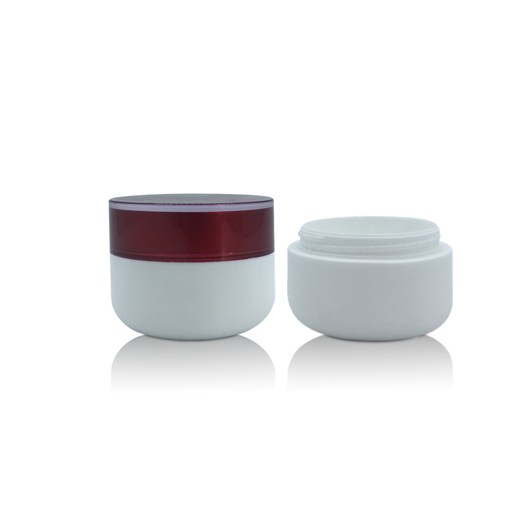 50g skin care plastic jar cosmetic packaging empty jar cute suppliers body cream jar with red cap
