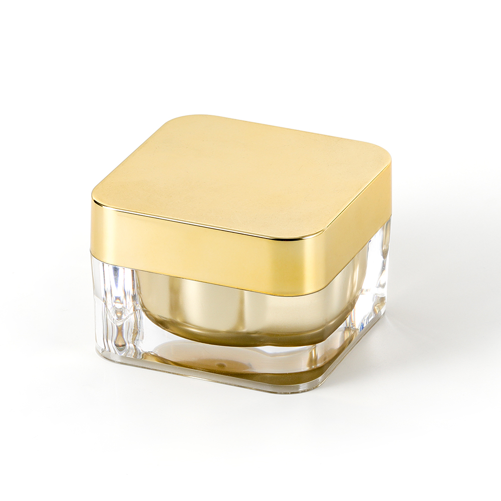 50g square acrylic cosmetic cream jar support printing logo