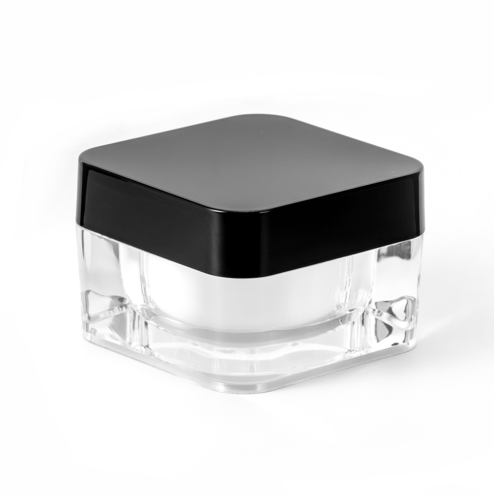 50g square acrylic cosmetic cream jar support printing logo