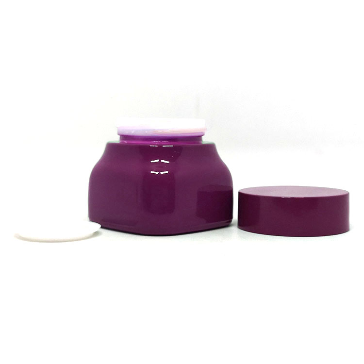 50g unique cosmetic cream containers white porcelain packaging 50ml square glass face clay jar