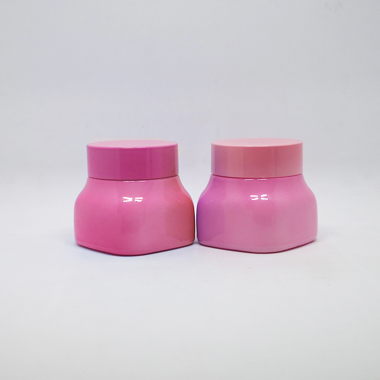 50g unique square porcelain glass cream jars cosmetic package lotion bottle body care skin care products