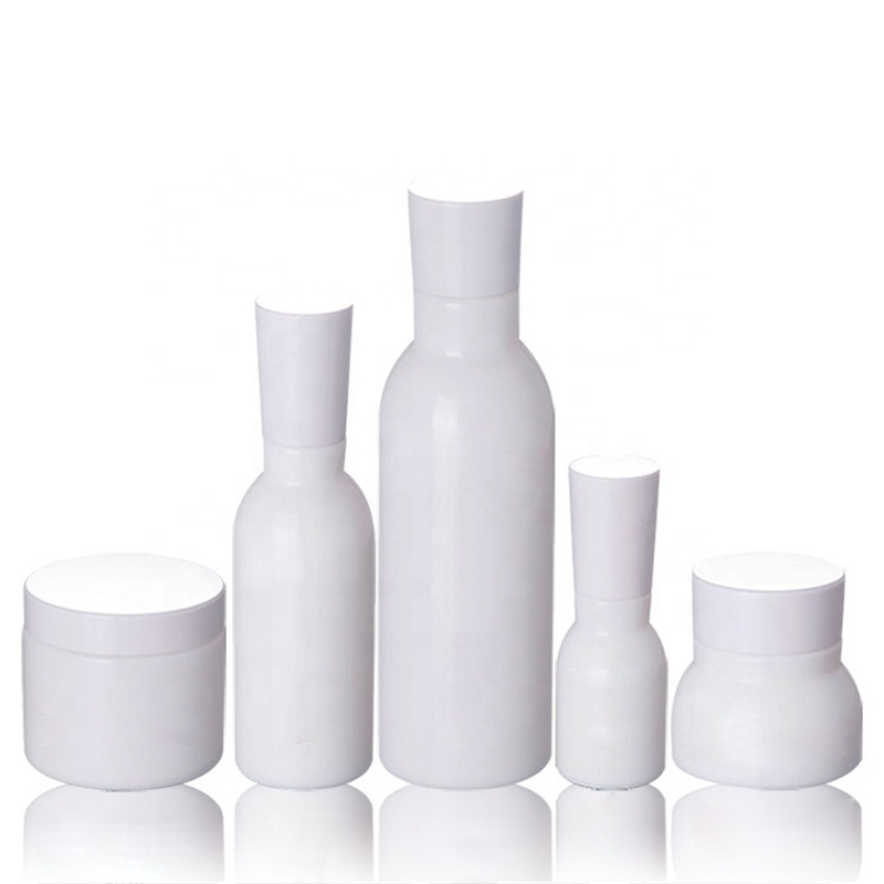 50g white cosmetic cream jar bottle empty custom glass cream jar