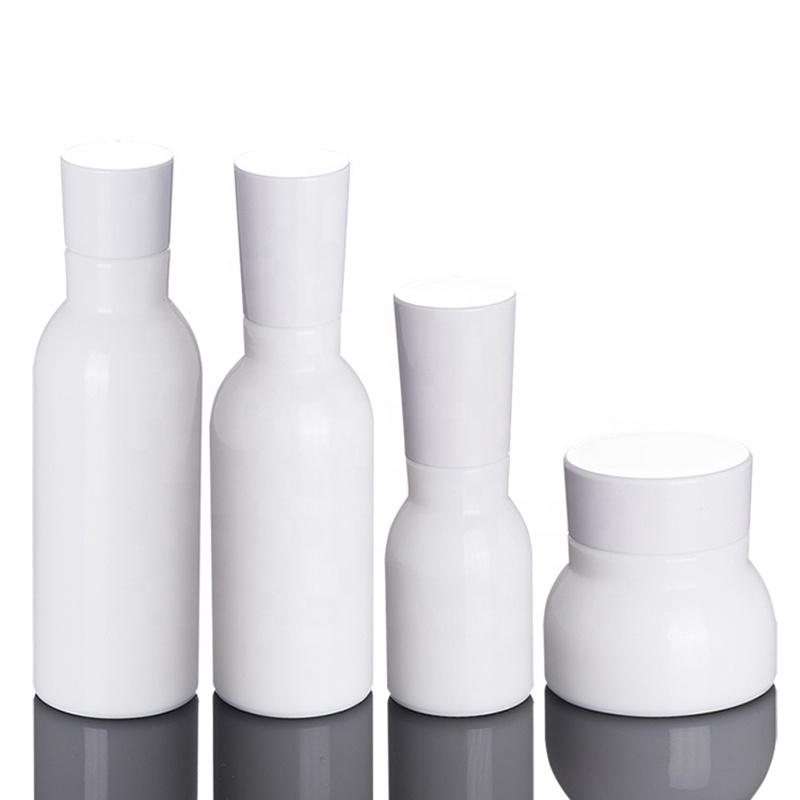 50g white cosmetic cream jar bottle empty custom glass cream jar