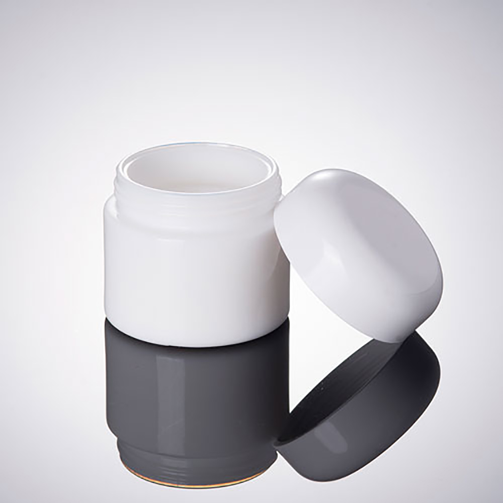 50g white jade glass cream container, 1.7 oz glass jar for face cream