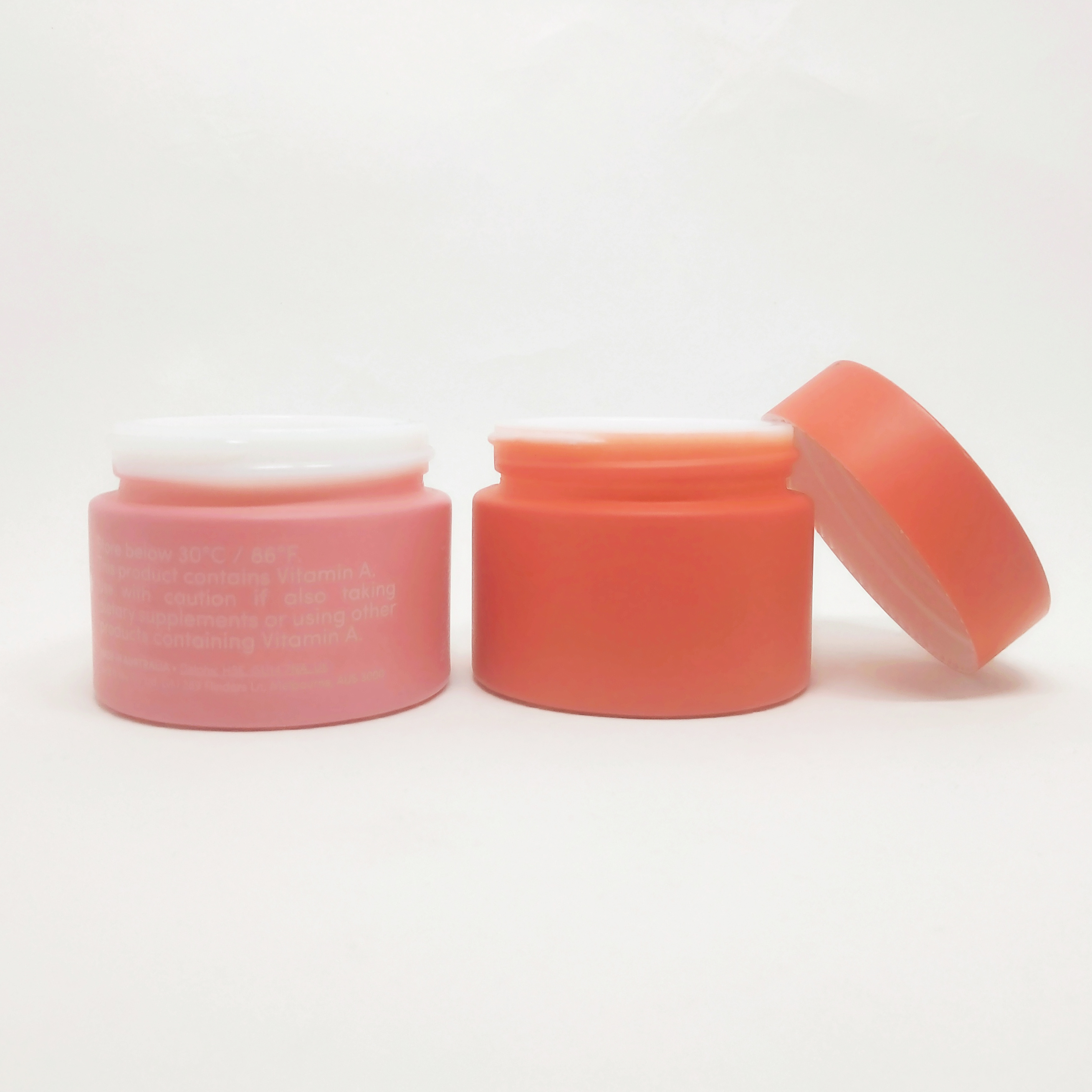 50g wholesale pink opal ceramic round white glass cream jar with round PP lid for cosmetic skin care