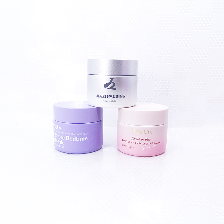 50g wide mouth colorful printing glass jar eye cream jar for face mask hair body skin care cream for sale white porcelain jar