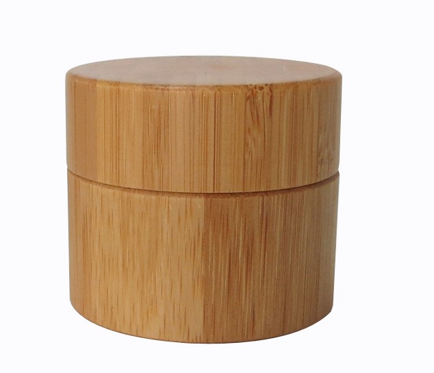 50g wooden cosmetic container bamboo packaging cosmetics bamboo lid glass jar bamboo skincare packaging
