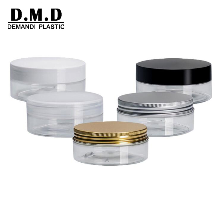 50gram 50ml 60ml 80ml 100ml 100g 120ml 200ml 150ml 250ml empty clear plastic PET jar with lid